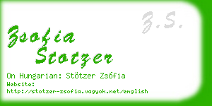 zsofia stotzer business card