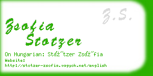 zsofia stotzer business card